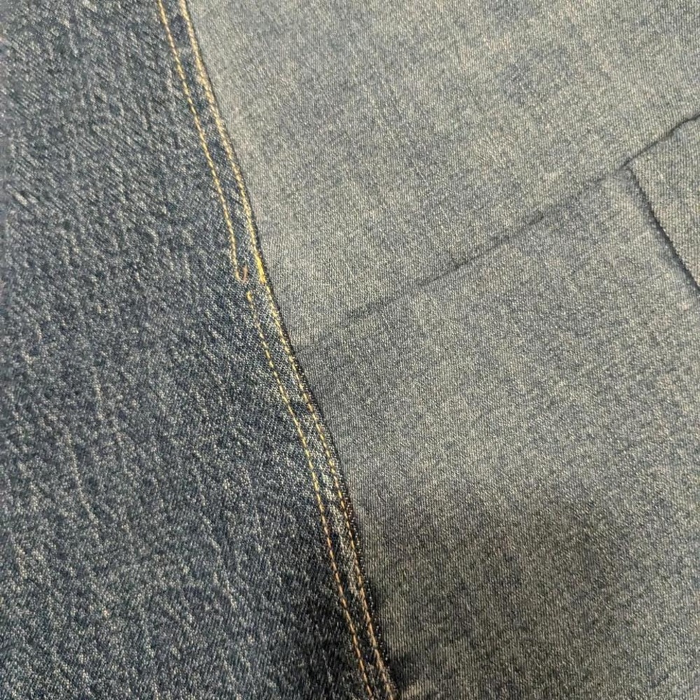 Maeve Anthropology Denim Flare Maxi Skirt with Athletic Stripes Detail - Picture 5 of 5